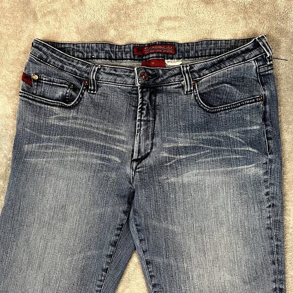 Vintage Y2K Parasuco Jeans Womens 33 Low Rise Bootcut Grunge Clubwear - Picture 2 of 8